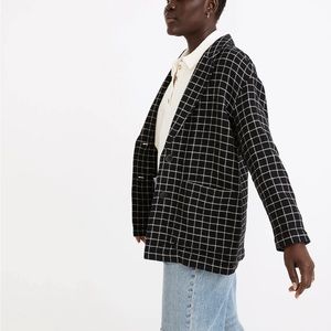 Madewell Waffleback Shaw Blazer in Windowpane